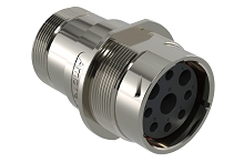 AHDM04-24-09SN-072  9 Position Receptacle, Shell Size 24, Socket, Normal Seal, Wide Thread Adapter, Backshell with Weep Holes.  Comparable to PN#  HD34-24-9SN-072