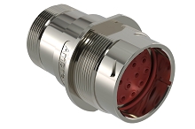 AHDM04-24-16PR-L005  6 Position Receptacle, Shell Size 24, Pin, Reduced Seal, Wide Thread Adapter, Backshell without Weep Holes.  Comparable to PN#  HD34-24-16PE-L005