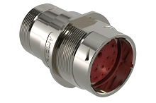 AHDM04-24-18PR-L005  8 Position Receptacle, Shell Size 24, Pin, Reduced Seal, Wide Thread Adapter, Backshell without Weep Holes.  Comparable to PN#  HD34-24-18PE-L005