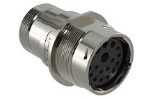 AHDM04-24-18SN-L005  8 Position Receptacle, Shell Size 24, Socket, Normal Seal, Wide Thread Adapter, Backshell without Weep Holes.  Comparable to PN#  HD34-24-18SN-L005