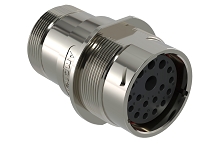 AHDM04-24-18SR-L005  8 Position Receptacle, Shell Size 24, Socket, Reduced Seal, Wide Thread Adapter, Backshell without Weep Holes.  Comparable to PN#  HD34-24-18SE-L005