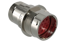 AHDM04-24-19PN-072  19 Position Receptacle, Shell Size 24, Pin, Normal Seal, Wide Thread Adapter, Backshell with Weep Holes.  Comparable to PN#  HD34-24-19PN-072