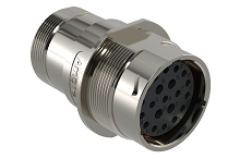 AHDM04-24-21SR-072  21 Position Receptacle, Shell Size 24, Socket, Reduced Seal, Wide Thread Adapter, Backshell with Weep Holes.  Comparable to PN#  HD34-24-21SE-072