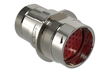 AHDM04-24-31PT-L005  31 Position Receptacle, Shell Size 24, Pin, Thin Seal, Wide Thread Adapter, Backshell without Weep Holes.  Comparable to PN#  HD34-24-31PT-L005
