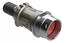 AHDM04-24-33PN-059  33 Position Receptacle Kit, Shell Size 24, Pin, Plastic, Normal Diameter Rear Seal, Integrated Wide Thread (Green Retaining Ring), Cable Clamp Backshell.  Comparable to PN# HD34-24-33PN-059