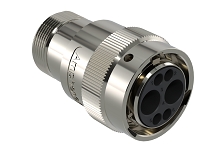 AHDM06-18-06PN-072  6 Position Plug, Shell Size 18, Pin, Normal Seal, Wide Thread Adapter, Backshell with Weep Holes.  Comparable to PN#  HD36-18-6PN-072