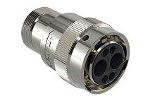 AHDM06-18-06PN-C030-L005  6 Position (2 Used) Plug, Shell Size 18, Pin, Normal Seal, Wide Thread Adapter, Backshell without Weep Holes