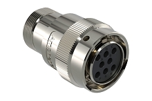 AHDM06-18-08SR-072  8 Position Plug, Shell Size 18, Socket, Reduced Seal, Wide Thread Adapter, Backshell with Weep Holes.  Comparable to PN#  HD36-18-8SE-072