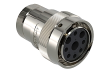 AHDM06-24-09SN-L005  9 Position Plug, Shell Size 24, Socket, Normal Seal, Wide Thread Adapter, Backshell without Weep Holes.  Comparable to PN#  HD36-24-9SN-L005