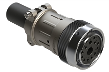 AHDM06-24-14SN-059  14 Position Plug, Socket, Shell Size 24, Normal Diameter Seal (Green), Cable Clamp Backshell, Break-Away.  Comparable to PN# HD36-24-14SN-059