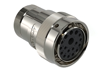 AHDM06-24-18SN-L005  18 Position Plug, Shell Size 24, Socket, Normal Seal, Wide Thread Adapter, Backshell without Weep Holes.  Comparable to PN#  HD36-24-18SN-L005
