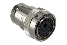 AHDM06-24-18SR-L005  18 Position Plug, Shell Size 24, Socket, Reduced Seal, Wide Thread Adapter, Backshell without Weep Holes.  Comparable to PN#  HD36-24-18SE-L005