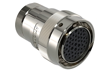 AHDM06-24-47SR-L005  47 Position Plug, Shell Size 24, Socket, Reduced Seal, Wide Thread Adapter, Backshell without Weep Holes.  Comparable to PN#  HD36-24-47SE-L005