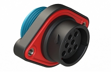 AHDP02-18-08SR-WTA  8 Positions,  Sealed Panel Mount Receptacle, Socket, Shell Size 18, Reduced Diameter Seal, Wide Thread Adapter