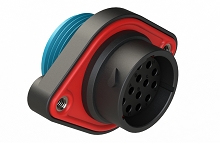 AHDP02-18-14SR-WTA  14 Positions, Sealed Panel Mount Receptacle, Socket, Shell Size 18, Reduced Diameter Seal, Wide Thread Adapter