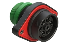 AHDP02-24-07SN-STA  7 Position Panel Mount Receptacle, Socket, Shell Size 24, Normal Diameter Seal (Green), Small Thread Adapter