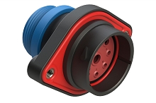 AHDP02-24-09PR-STA  9 Position Panel Mount Receptacle, Pin, Shell Size 24,  Reduced Diameter Seal (Blue), Small Thread Adapter
