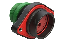 AHDP02-24-14PN-STA  14 Position Panel Mount Receptacle, Pin, Shell Size 24, Normal Diameter Seal (Green), Small Thread Adapter