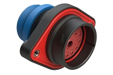 AHDP02-24-14PR-STA  14 Position  Panel Mount Receptacle, Pin, Shell Size 24, Reduced Diameter Seal (Blue), Small Thread Adapter