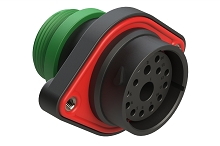 AHDP02-24-14SN-STA  14 Position Panel Mount Receptacle, Socket, Shell Size 24, Normal Diameter Seal (Green), Small Thread Adapter