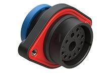AHDP02-24-14SR-BRA  14 Position Panel Mount Receptacle, Socket, Shell Size 24, Backshell Ring Adapter