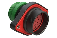 AHDP02-24-23PN-STA  23 Position Panel Mount Receptacle, Pin,  Shell Size 24, Normal Diameter Seal (Green), Small Thread Adapter