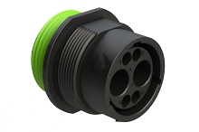 AHDP04-18-06PN-WTA  Size 18 receptacle, 6 positions, pin, standard arrangement, wide thread adapter. Comparable to PN# HDP24-18-6PN-L024