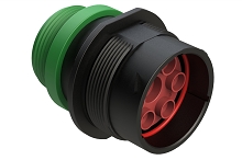AHDP04-24-07PN-STA  7 Position Receptacle, Pin, Shell Size 24, Normal Diameter Seal (Green), Small Thread Adapter