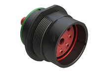 AHDP04-24-09PN-SRA  9 Position Receptacle, Pin, Shell Size 24, Normal Diameter Seal (Green Adapter), Smooth Ring Adapter.  Comparable to PN#HDP24-24-9PN