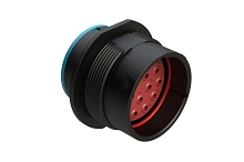 AHDP04-24-16PR-SRA  16 Position Plug, Pin, Shell Size 24, Reduced Diameter Seal (Blue), Smooth Ring Adapter, Dustcap Included. Comparable to PN# HDP24-24-16PE