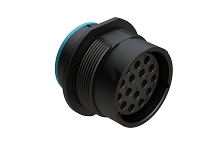 AHDP04-24-16SR-SRA  16 Position Receptacle, Socket, Shell Size 24, Reduced Diameter Seal (Blue), Smooth Ring Adapter, Dustcap Included. Comparable to PN# HDP24-24-16SE