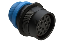 AHDP04-24-16SR-STA  16 Position Receptacle, Socket, Shell Size 24, Reduced Diameter Seal (Blue), Small Thread Adapter.  Comparable to PN# HDP24-24-16SE-L015