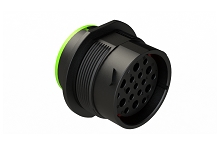 AHDP04-24-19SN-SRA  Size 24 receptacle, 19 positions, socket, reverse arrangement, normal seal, smooth ring adapter. Comparable to PN# HDP24-24-19SN