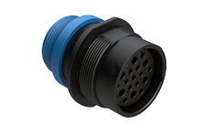 AHDP04-24-19SR-STA  19 Position Receptacle, Socket, Shell Size 24, Reduced Diameter Seal (Blue), Small Thread Adapter.  Comparable to PN# HDP24-24-19SE-L015