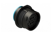 AHDP04-24-21SR-SRA  21 Position Receptacle, Socket, Shell Size 24, Reduced Diameter Seal (Blue), Smooth Ring Adapter, Dustcap Included. Comparable to PN# HDP24-24-21SE