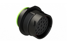 AHDP04-24-23SN-SRA  Size 24 receptacle, 23 positions, socket, reverse arrangement, normal seal, smooth ring adapter, dustcap included. Comparable to PN# HDP24-24-23SN