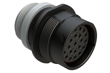 AHDP04-24-23ST-STA  23 Position Receptacle, Socket, Shell Size 24, Thin Diameter Seal (Grey), Small Thread Adapter.  Comparable to PN# HDP24-24-23ST-L015