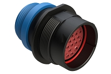 AHDP04-24-27PR-STA  27 Position Receptacle, Pin, Shell Size 24, Reduced Diameter Seal (Blue), Small Thread Adapter
