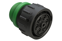 AHDP06-24-07SN-STA  7 Position Plug, Socket, Shell Size 24, Normal Diameter Seal (Green), Small Thread Adapter