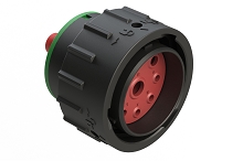 AHDP06-24-09PN-SRA  9 Position Plug, Pin, Shell Size 24, Normal Diameter Seal (Green Adapter), Smooth Ring Adapter.  Comparable to PN#HDP26-24-9PN