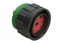 AHDP06-24-09PN-WTA  9 Position Plug, Pin, Shell Size 24, Normal Diameter Seal (Green Adapter), Wide Thread Adapter.  Comparable to PN#HDP26-24-9PN-L024