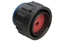 AHDP06-24-14PR-SRA  14 Position Plug, Pin, Shell Size 24, Reduced Diameter Seal (Blue), Smooth Ring Adapter.  Comparable to PN# HDP26-24-14PE