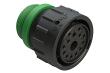 AHDP06-24-14SN-STA  14 Position Plug, Socket, Shell Size 24, Normal Diameter Seal (Green), Small Thread Adapter.  Comparable to PN# HDP26-24-14SN-L015