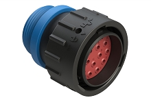 AHDP06-24-16PR-STA  16 Position Plug, Pin, Shell Size 24, Reduced Diameter Seal (Blue), Small Thread Adapter.  Comparable to PN# HDP26-24-16PE-L015