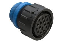 AHDP06-24-16SR-STA  16 Position Plug, Socket, Shell Size 24, Reduced Diameter Seal (Blue), Small Thread Adapter.  Comparable to PN# HDP26-24-16SE-L015