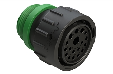 AHDP06-24-18SN-STA  18 Position Plug, Socket, Shell Size 24, Normal Diameter Seal (Green), Small Thread Adapter.  Comparable to PN# HDP26-24-18SN-L015