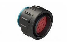 AHDP06-24-19PR-SRA  19 Position Plug, Pin, Shell Size 24, Reduced Diameter Seal (Blue), Smooth Ring Adapter. Comparable to PN# HDP26-24-19PE