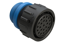 AHDP06-24-23SR-STA  23 Position Plug, Socket, Shell Size 24, Reduced Diameter Seal (Blue), Small Thread Adapter.  Comparable to PN# HDP26-24-23SE-L015
