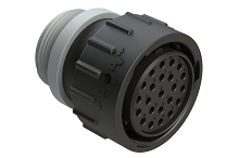 AHDP06-24-23ST-STA  23 Position Plug, Socket, Shell Size 24, Thin Diameter Seal (Grey), Small Thread Adapter.  Comparable to PN# HDP26-24-23ST-L015