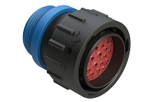 AHDP06-24-29PR-STA  29 Position Plug, Pin, Shell Size 24, Reduced Diameter Seal (Blue), Small Thread Adapter.  Comparable to PN# HDP26-24-29PE-L015